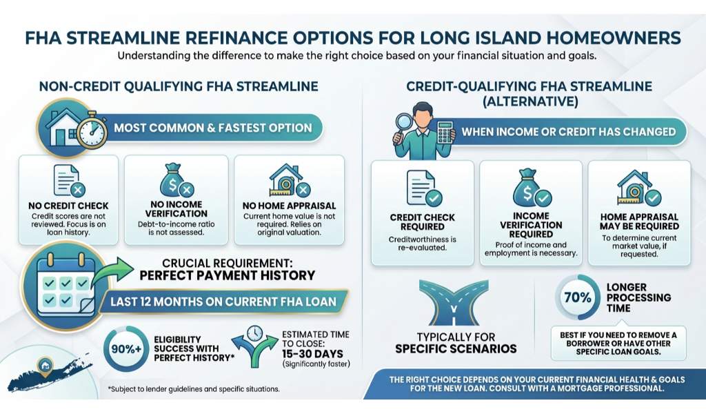 Credit-Qualifying vs. Non-Credit Qualifying FHA Streamline Refi